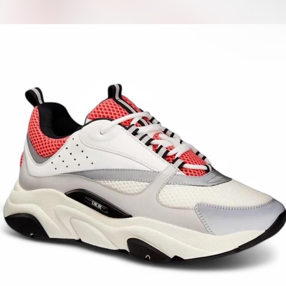 Stylish White and Pink Sneakers